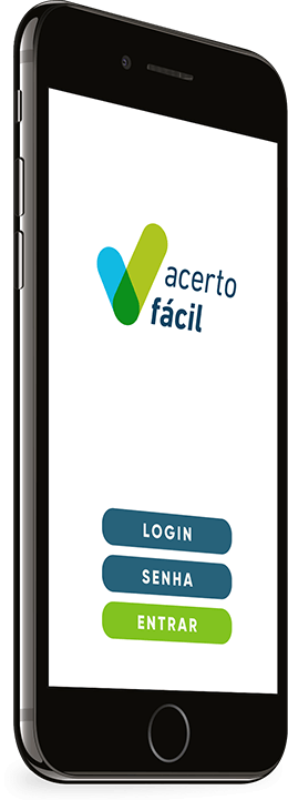 Tela Login Acerto Fácil Aplicativo Mobile